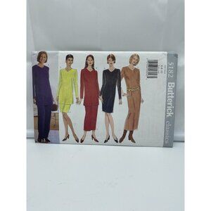 Butterick 5182 Sewing Pattern Uncut Tunic Dress Pant Skirt Misses' 6 8 10